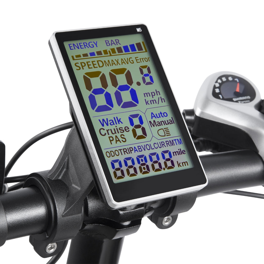 Bicicleta eléctrica DYU FF500 con neumáticos gordos