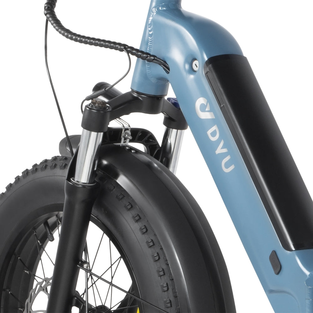 Bicicleta eléctrica DYU FF500 con neumáticos gordos